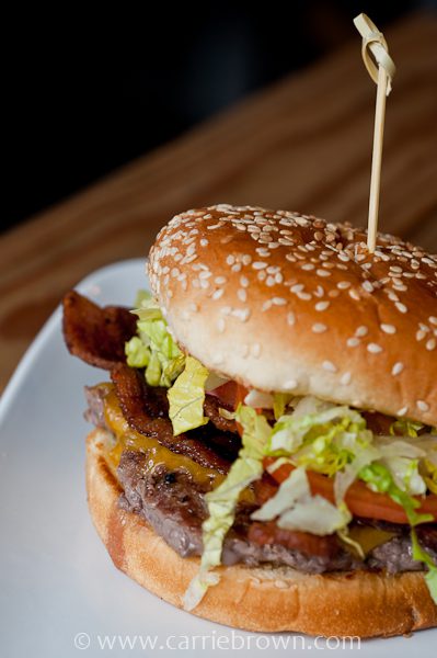 Uneeda Burger with bacon & cheddar