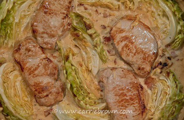 Pork Chops with Bacon and Cabbage