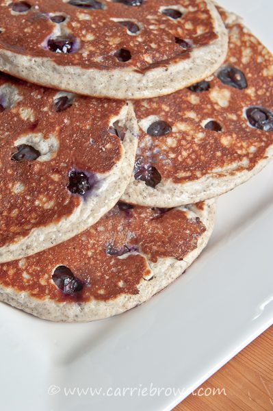 Vanilla Blueberry Pancakes | Carrie Brown